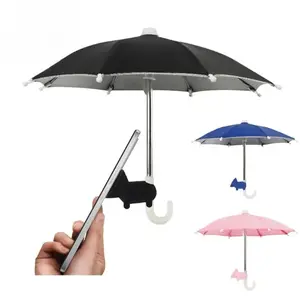 Mini Phone Sun Shade Umbrella With Clip Suction Cup Adjustable Angle Portable Sun Protection Multi Color Outdoor Accessory