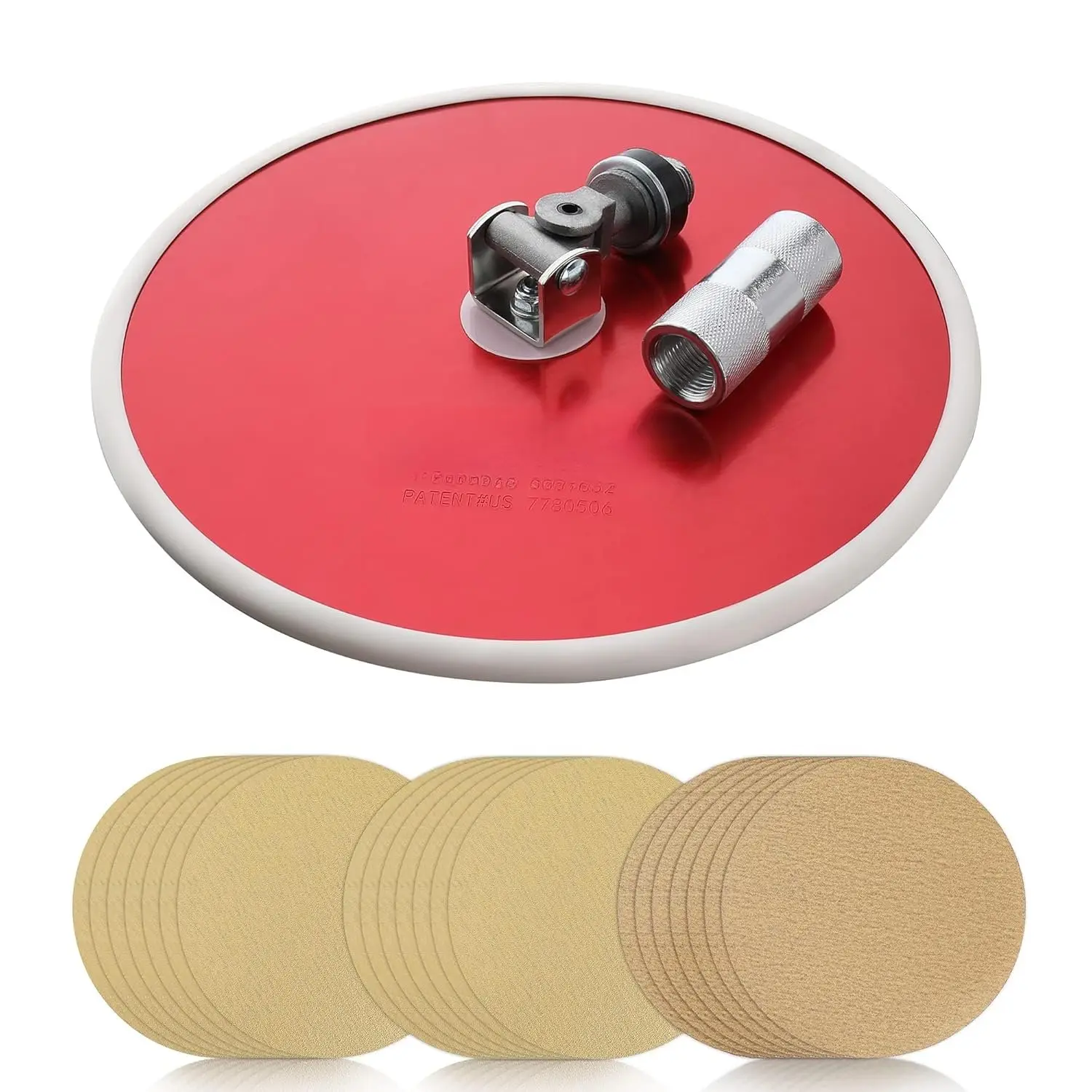 9 Inch Drywall Sander, with 30 count Sanding Discs-Hook and Loop 80 x 100/180  Grit, for Wall Cleaning and Polishing | 80/100/180 grit , wall cleaning, polishing, surface preparation and efficient drywall finishing applications
