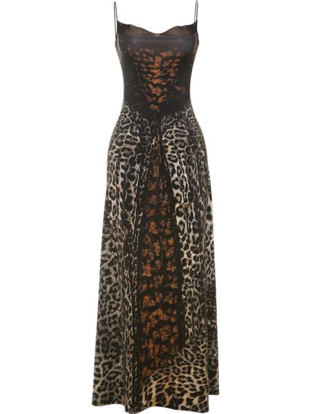 Women's Leopard Print Cami Dress, Elegant Fashion Casual Spaghetti Strap Dress for Party Club Dating Wear, Women Dress for Summer