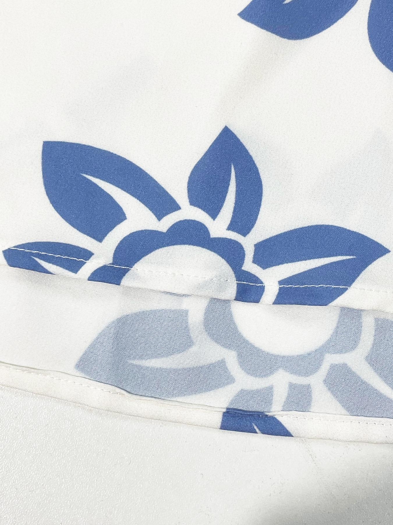 Elegant Women's Floral Print Wide Strap Dress, Backless Ruched Design, Sleeveless Long Dress for Spring Vacation