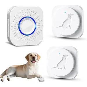 Dog Door Bell for Potty Training, Smart Wireless Doggie Doorbell to Go Outside, 1000 Feet Long Range with IP65 Waterproof Touch Button, 20 Melodies & Adjustable Volume (2 Button)