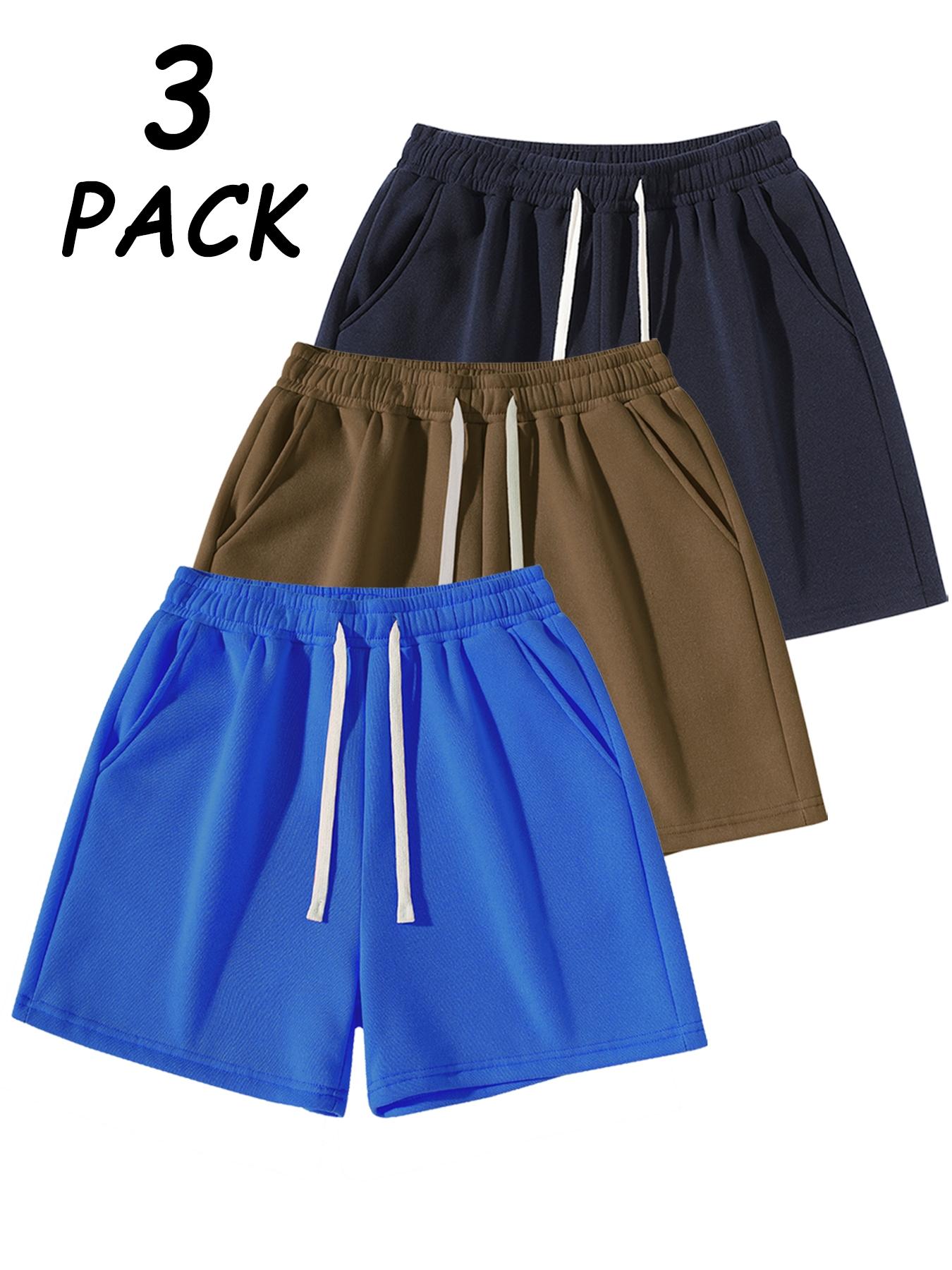 Men's Solid Color Drawstring Waist Shorts, Casual Fitted Jogger Pants for Daily Wear, Sports & Outdoor Activities, Unisex Fitness Shorts, Drawstring Athletic Shorts, Athleisure Street Shorts