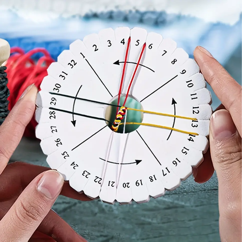 6pcs weaving auxiliary plate, square + round braiding rope plate, even beginners can quickly get started weaving wristband&necklace, bracelets, lanyards
