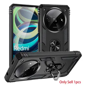Case for Xiaomi Redmi A3 4g Shockproof, Durable Dual-Layer Full Coverage, Dust-Proof, 360° Rotatable Ring Stand, Magnetic Function, Pure Color for Xiaomi Redmi A3 4g Case