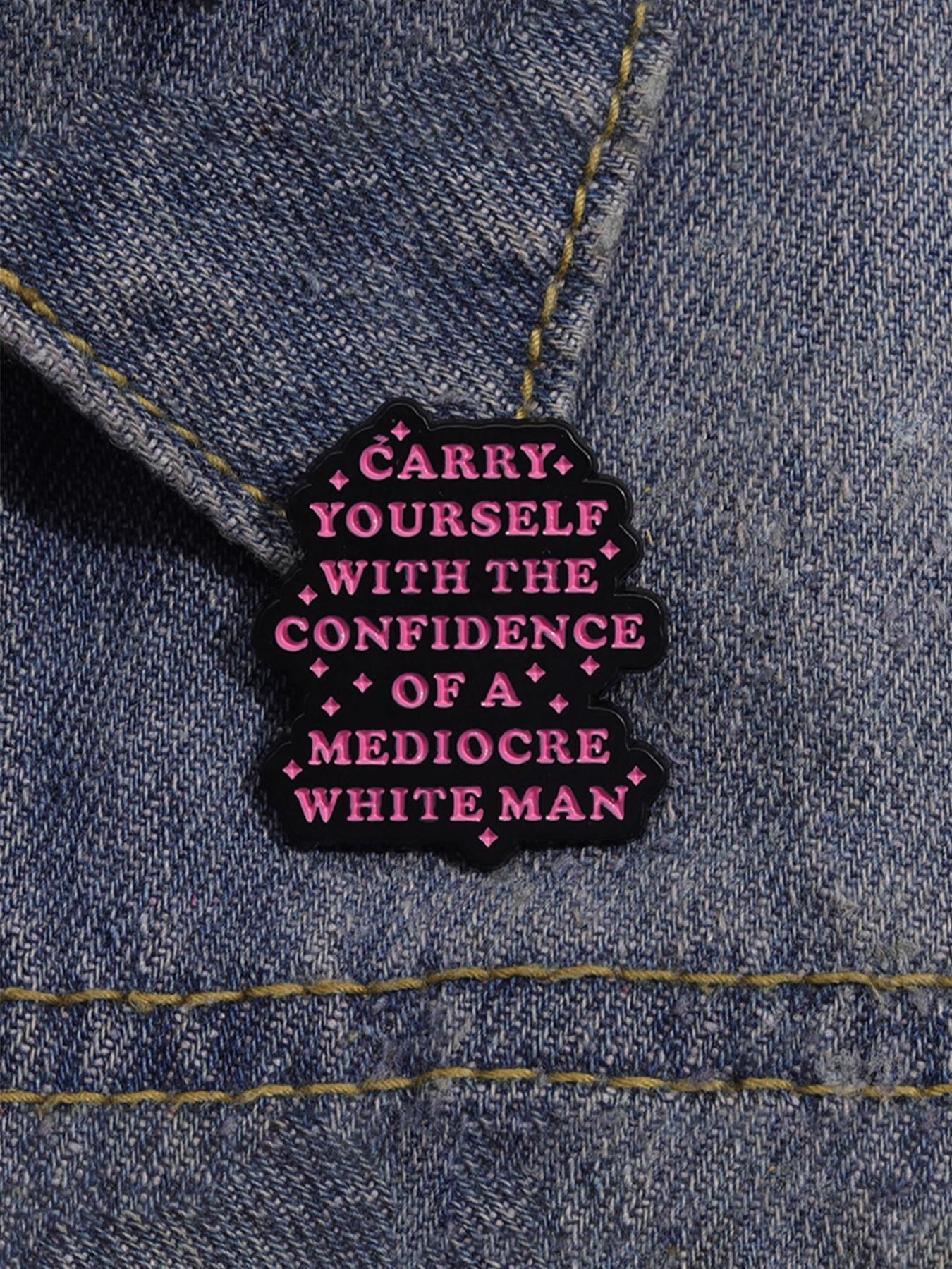 Letter Design Brooch for Summer, Fashion Casual Clip Type Alloy Accessories for Daily Holiday, Daily Clothing Decor, Trendy All-match & Exquisite Brooch for Birthday Gift, Enamel Metal Double Pin, Badge