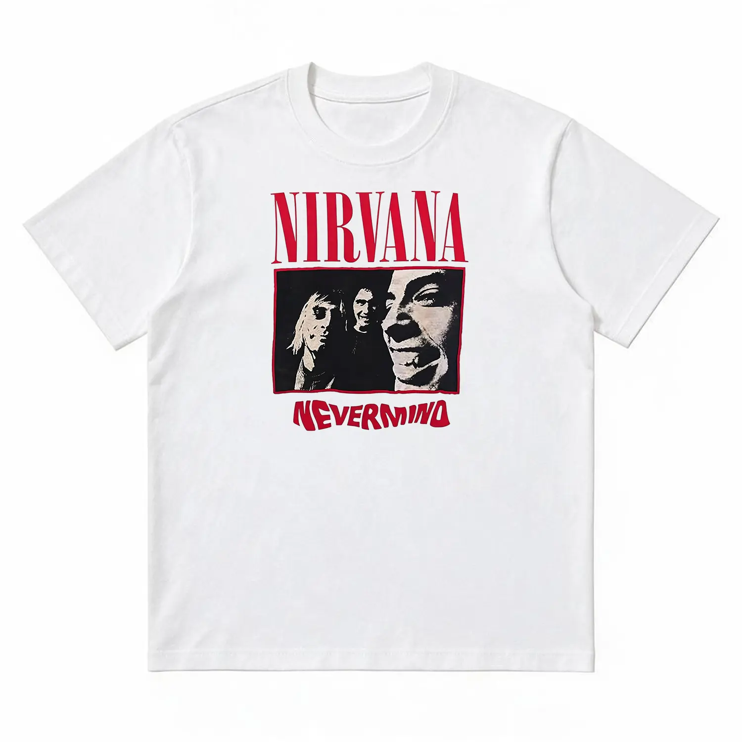 Unisex Vintage Graphic T-Shirt |   Trendy Streetwear Tee with Nirvana Nevermind Band Print |   Soft Cotton Casual Short Sleeve Top |   Men's Summer Graphic Shirt