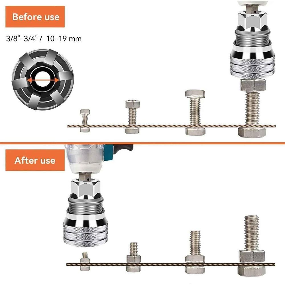 Hex Socket Adapter Set (10–19mm) – Repair Tool for Drill & Wrench-hex socket tool