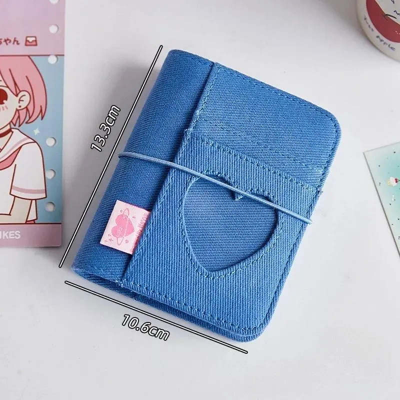 Pink PU Leather M5 Heart Ring Binder - Detachable Portable Travel Journal with Strap for KPOP Idols, Cute Small Scrapbook Album, Kpop Idol, Small Album