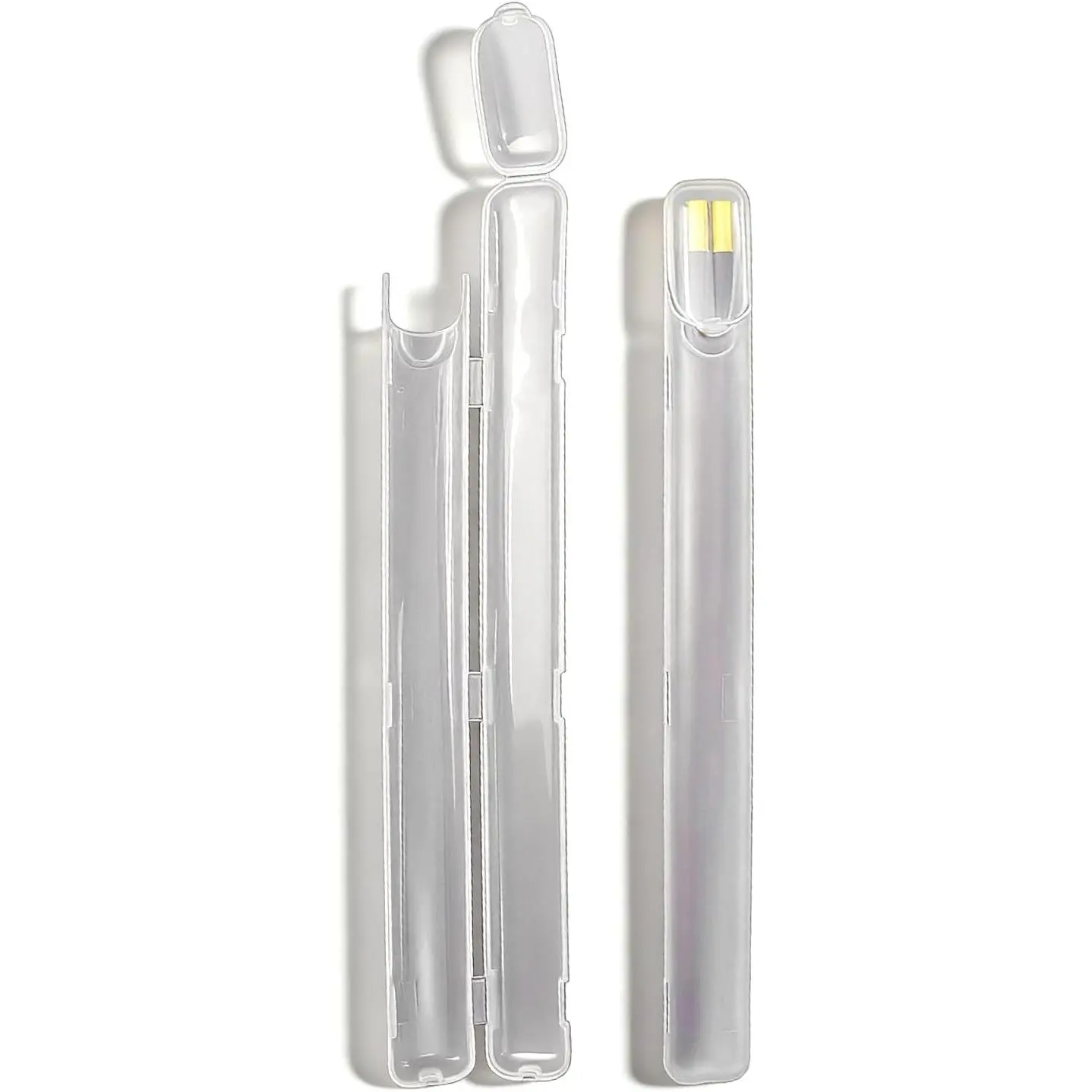 Chopsticks Storage Case 2 Pack, White Travel Utensil Holder | -safe plastic case with side opening design. Ideal for chopsticks, forks, spoons and  straws  the go