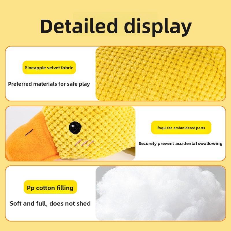 Plush Yellow Duck Dog Toy for Small & Medium Dogs, Squeaky & Durable Chew Toy for Teething, Boredom Relief & Self-Play Little Yellow Duck Dog Toy - Squeaky Plush for Small/Medium Dogs