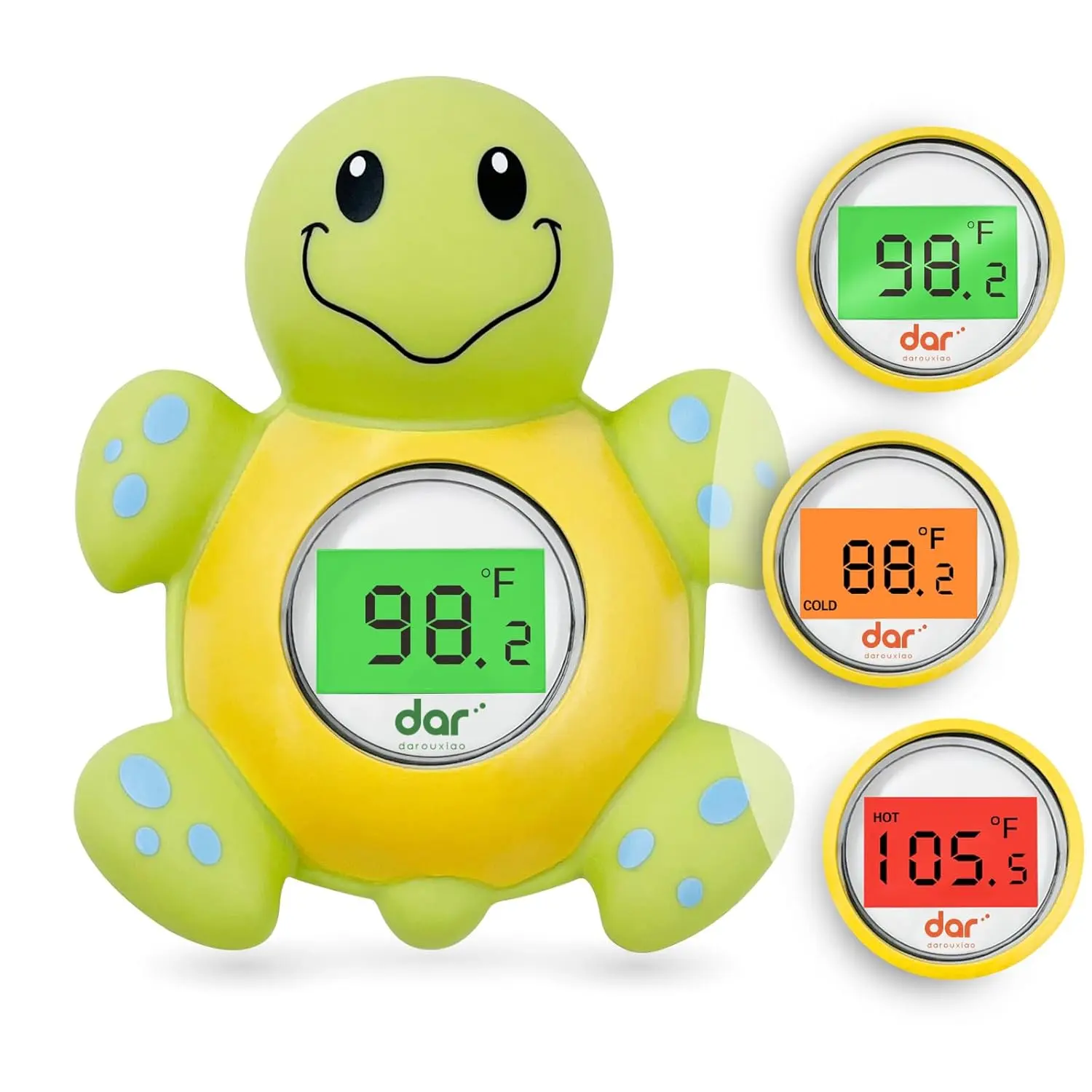 Baby Bath Thermometer, Digital Water Temperature Thermometers with 3 Color Backlit and Temperature Warning, Safety Bath Tube Thermometers Floating Toy  Infant, Toddler
