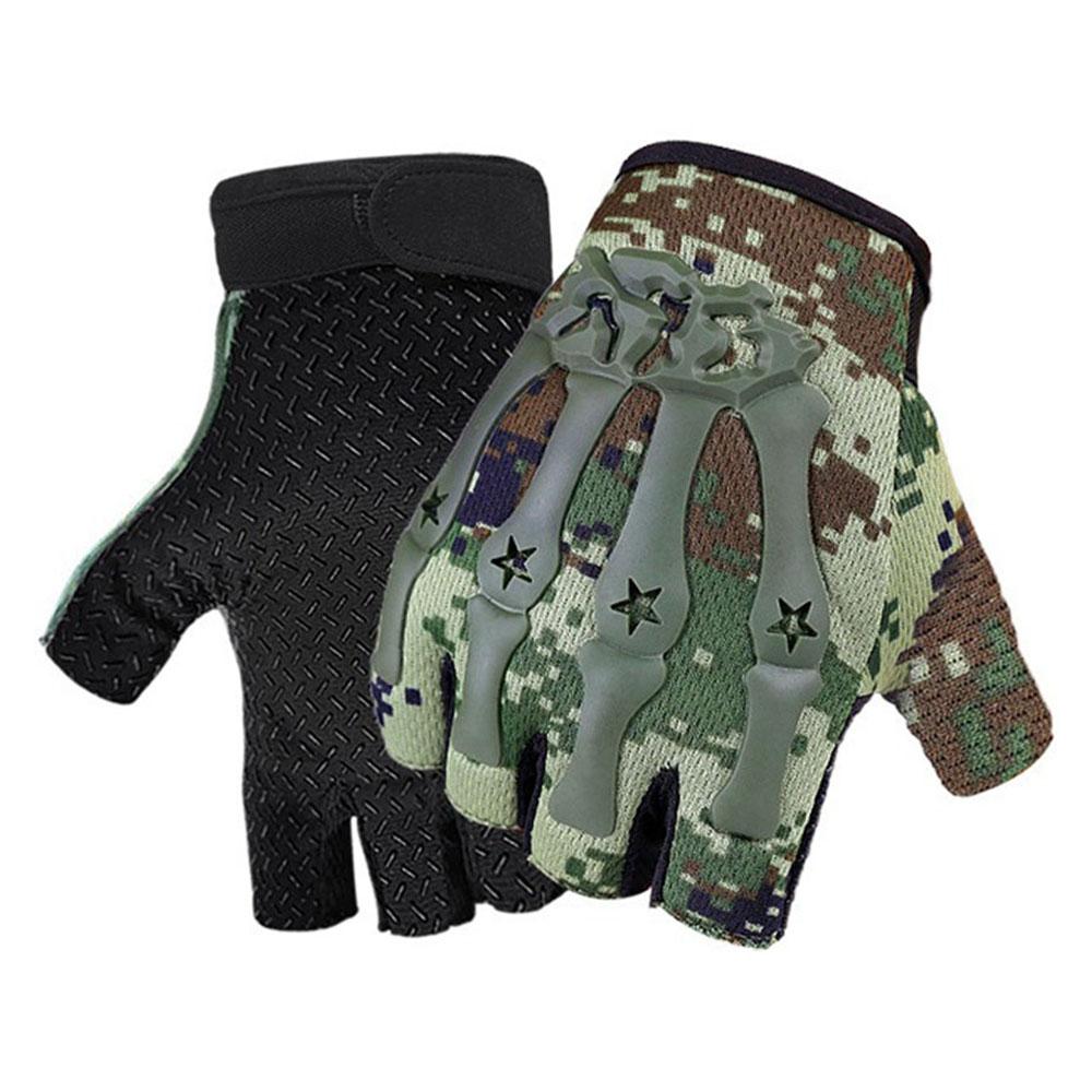 Fingerless Gloves Cycling Non-slip Half Finger Gloves for MTB Bike Outdoor Sports Exercise Skate Skateboard Roller Skating