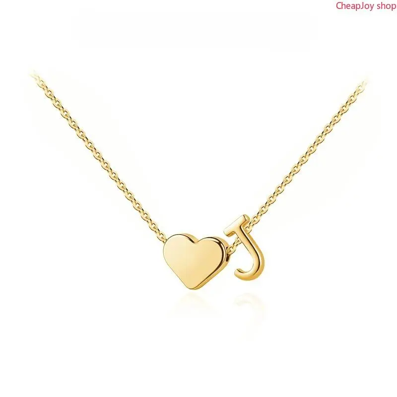Tiny Initial Necklaces for Women Golden Heart Letter A-Z Necklace Dainty Heart Name Necklace Personalized Initial Tag Pendant Birthday Gifts Anniversary Gifts Jewelry for Women Girls Mother's Day Gift summerwins,summerwins