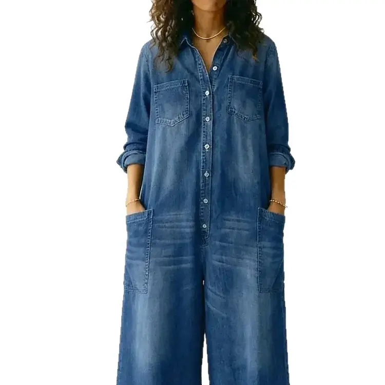 Women Spring Autumn Shirt Dress 2026 New, Single Breasted Loose Long Dress, Versatile Casual Midi Dress