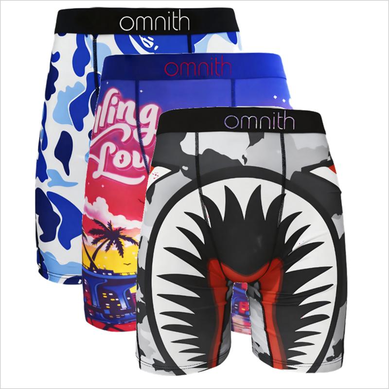 3Pcs/2Pcs Men's Boxer Shorts Streetwear Bold Print Styles Airy Breathable Fabric for All-Day Comfort Running Cycling Swimming Casual Use Plus Sizes Included - Menswear