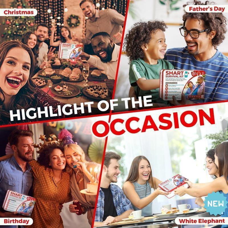 【Valentine's Day】Funny Shart Survival Ultimate Poop PrankGag Gift Set Contains Wet Wipes Disposable Underwear Tissues and Hilarious Badge. Novelty Fart Potty Pack Greatfor Friends or Family Humorous