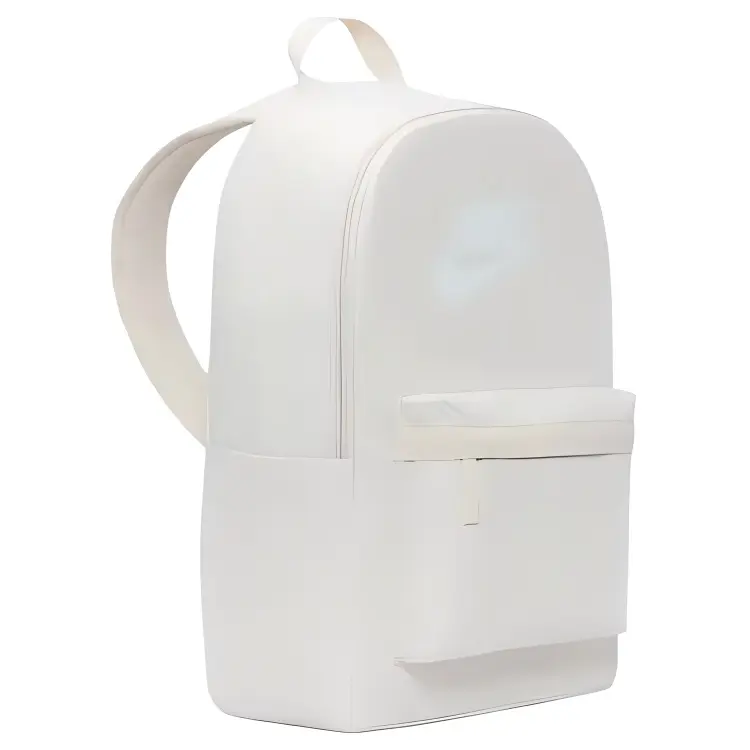 Nike Heritage Logo Polyester Backpack for Men and Women, Casual Beige Style