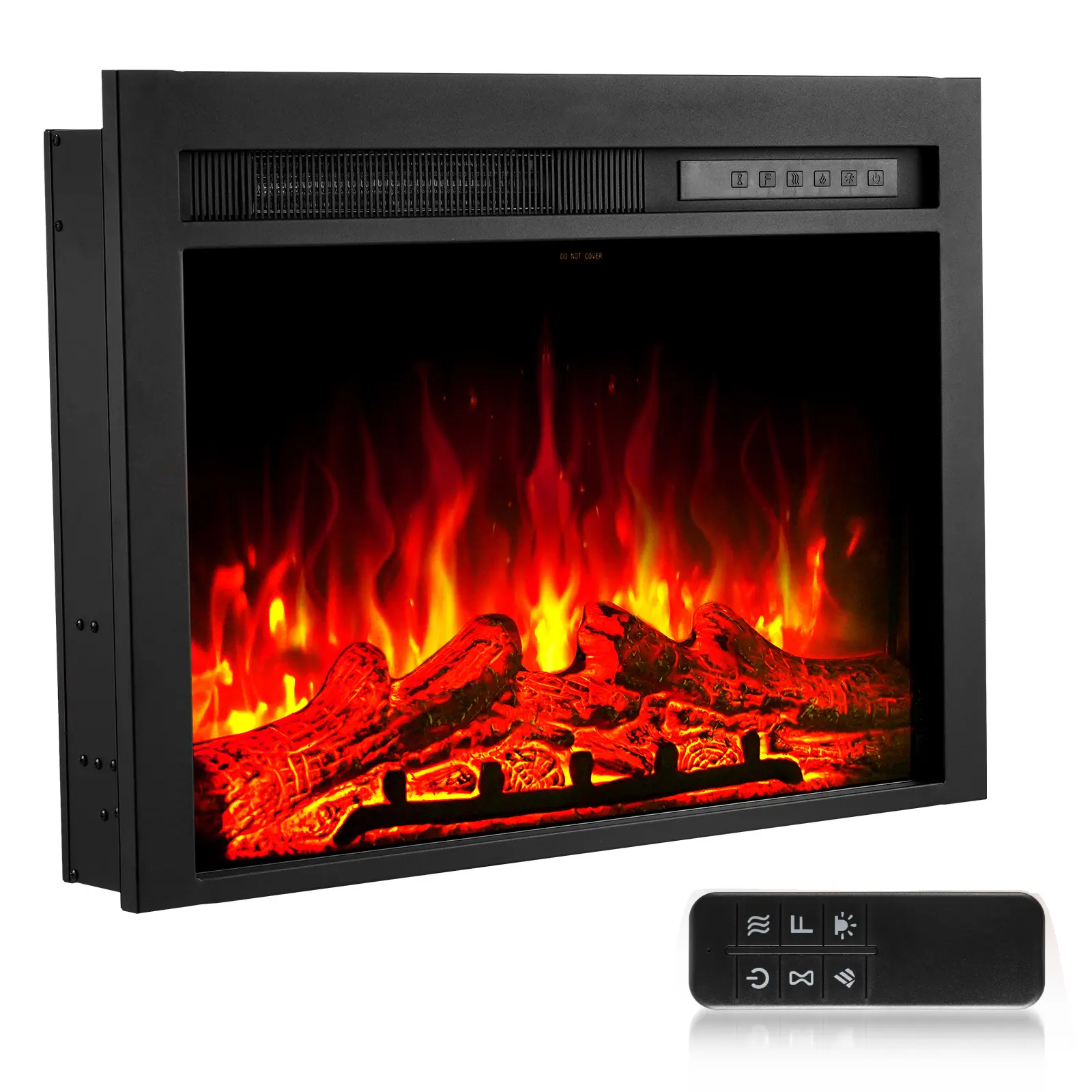 Electric Fireplace Insert, AC 120V, 60Hz Voltage, 1500W Power, Multiple Realistic Flame Effects