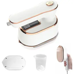Portable Handheld 2-in-1 Clothes Steamer, 180° Rotatable Multi-Directional Ironing & Steaming, Mini Travel Steamer for Most Clothing Sizes Thickness, Ideal for Dorm Room, White