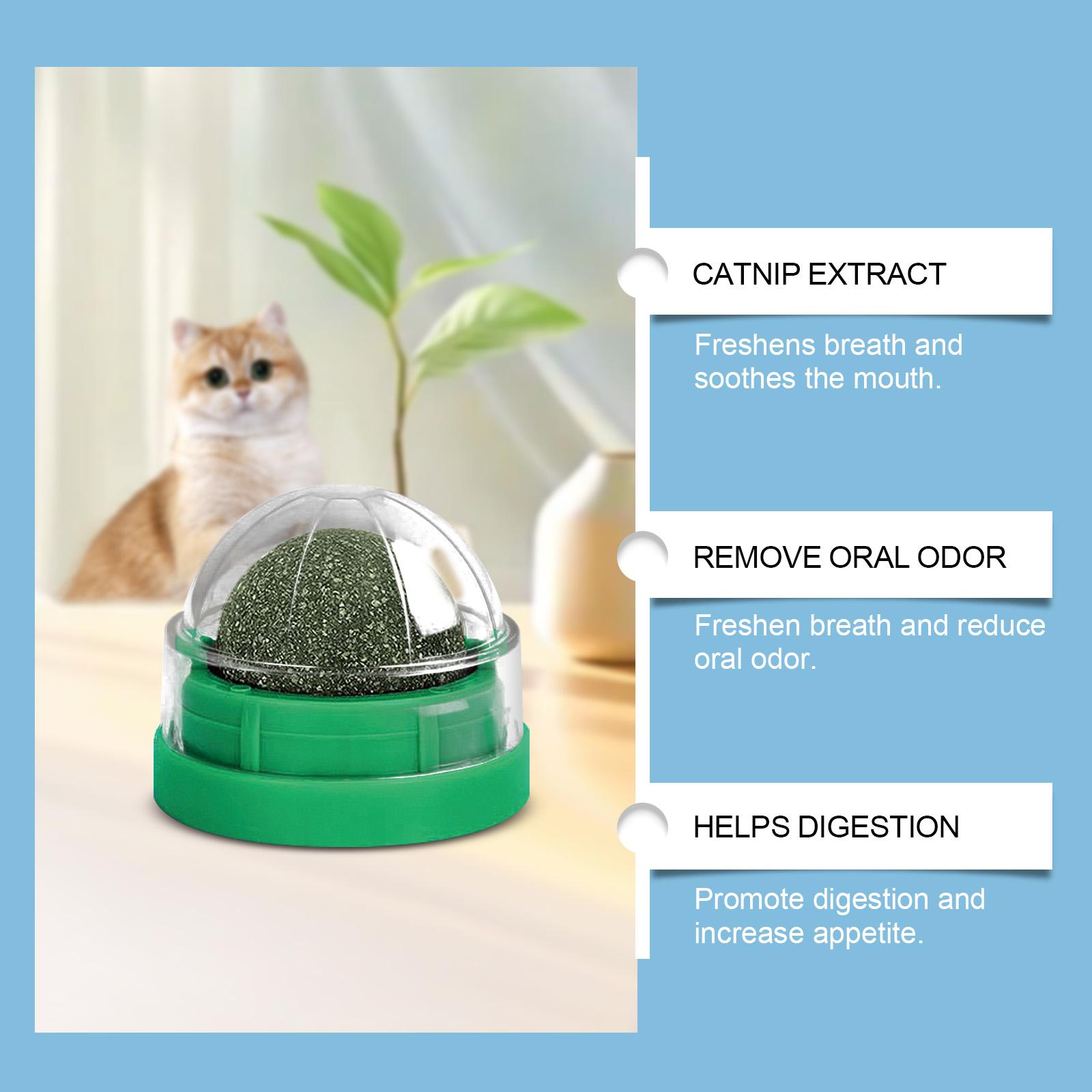 Mint-Flavored Rotating Cat Ball Toy, Chew Toy Tooth Cleaning Care Rotating Mint Ball