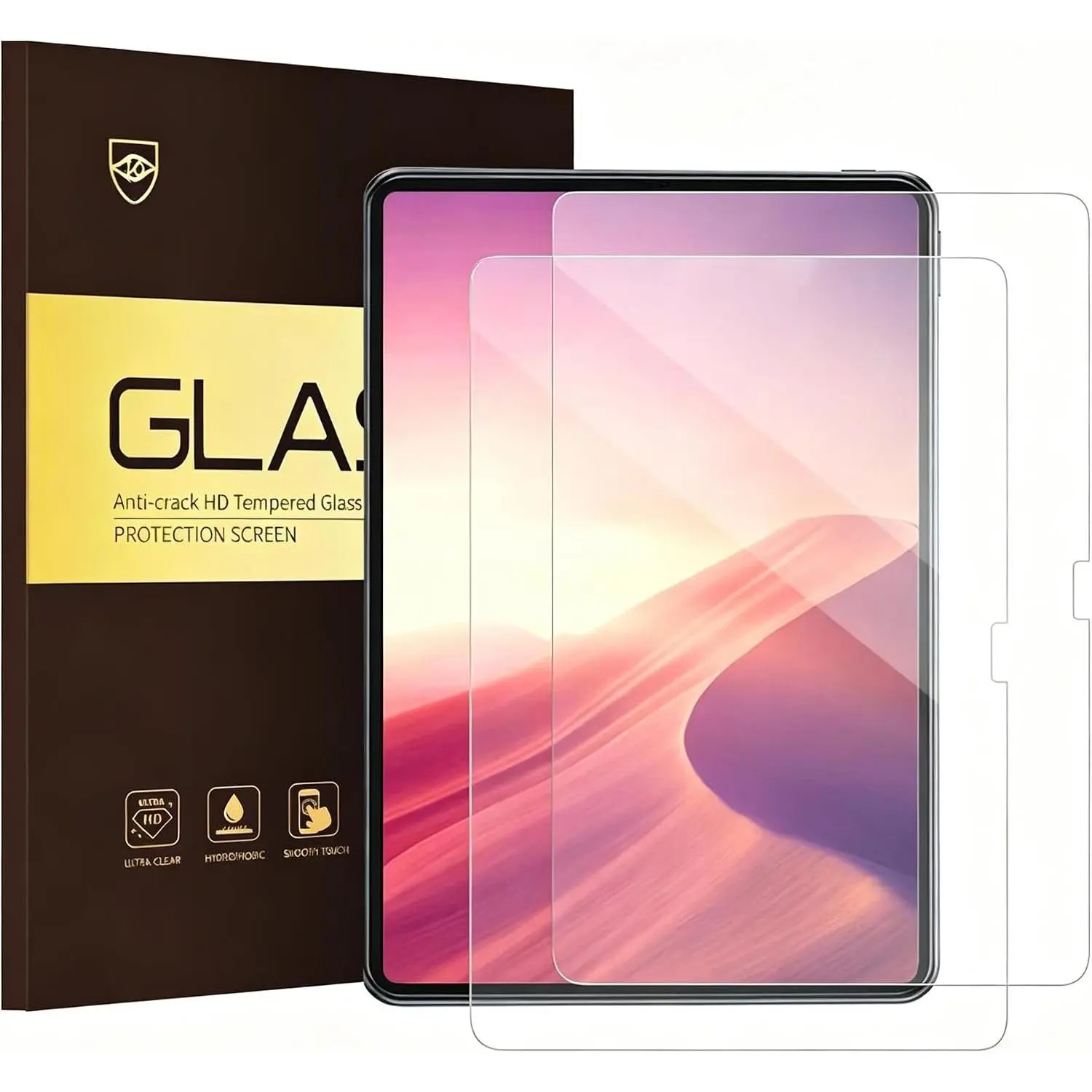 for iPad A16 11th Generation 2025/iPad 10th generation 2022 Screen Protector,10.9 inch,  transparent 9H tempered glass,Ultra ,  ID &  Pencil 2-pack
