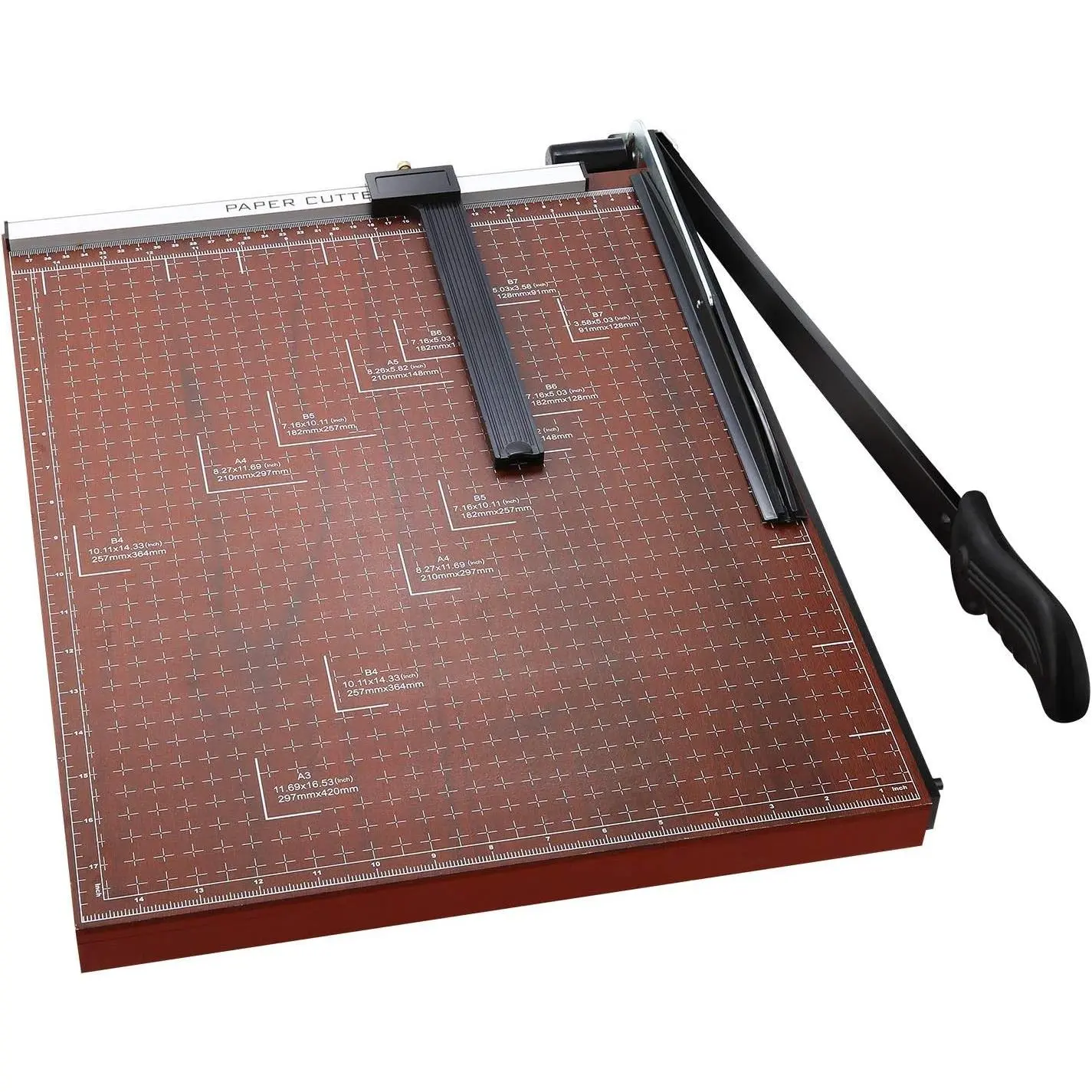 Paper Cutter Heavy Duty 18" Cut Length Professional Large Paper Cutter 12-Sheet Capacity Guillotine Paper Cutter for Cardstock, Safety, Efficience, Wide Use for Office, School, Home (A2-A7)