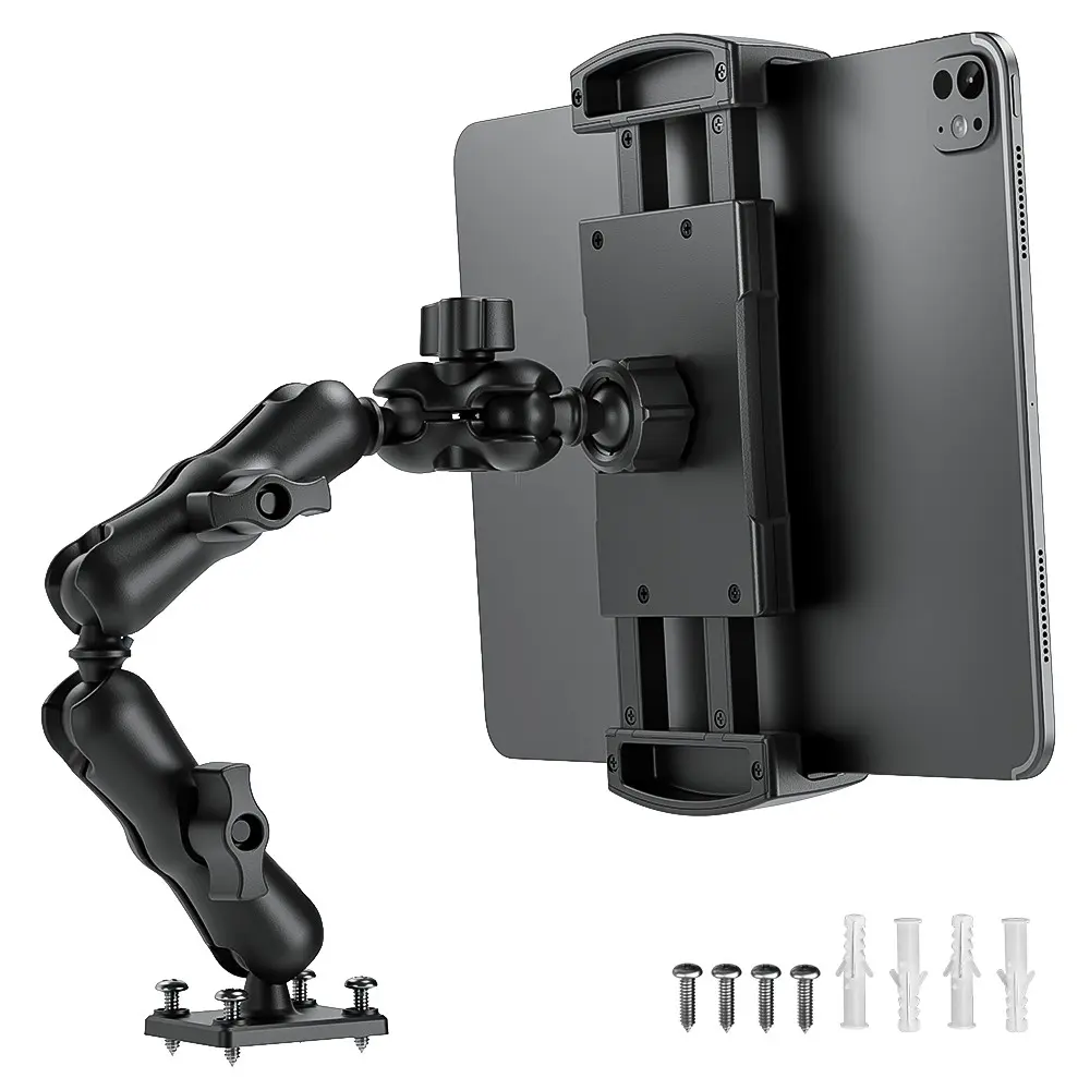 Ohlpro Tablet Wall Mount Bracket, 360° Rotatable, Adjustable, Fits Trucks, Workshops, Studios, Compatible with 5-13 Inch Tablets