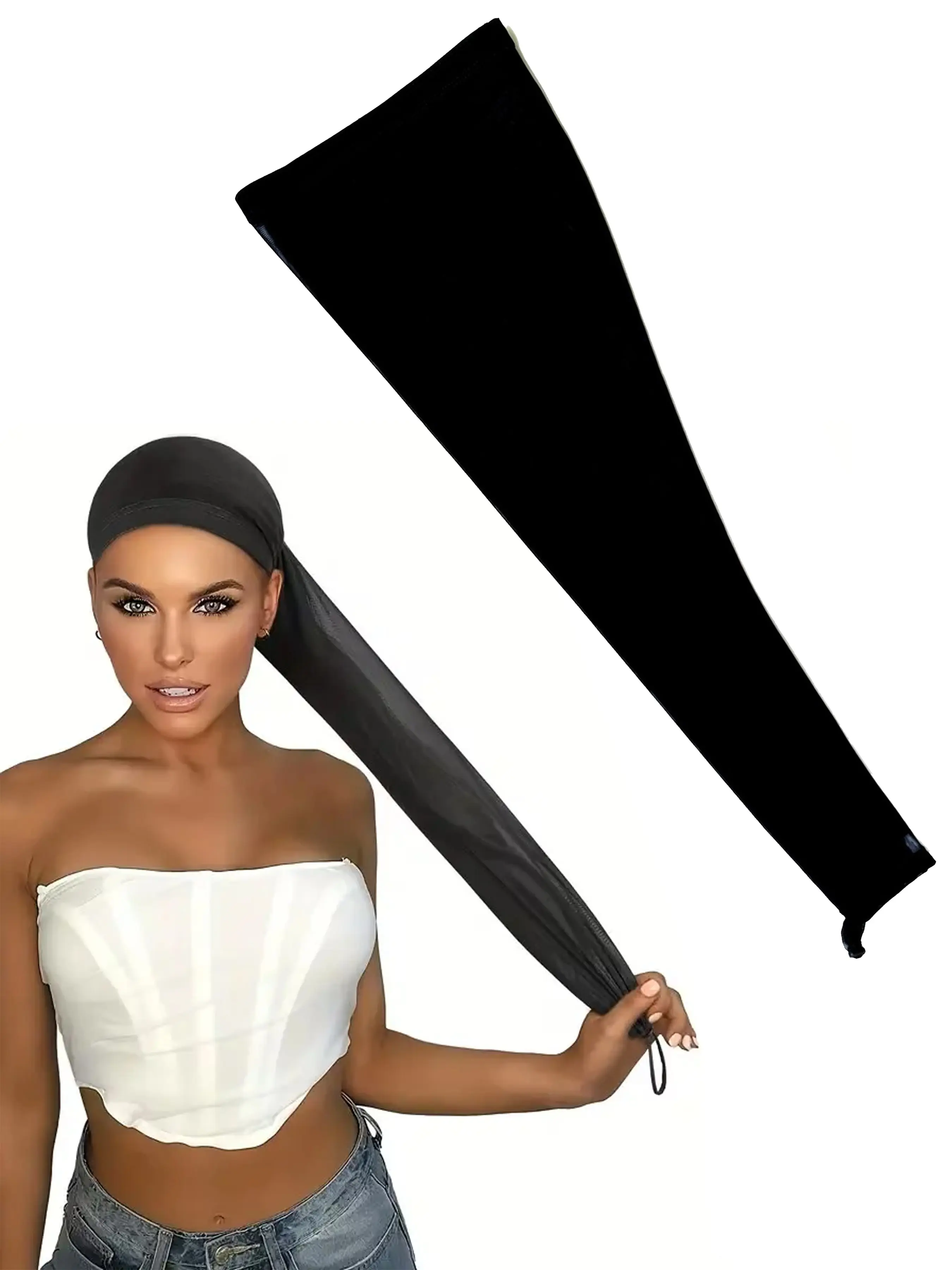 Hairweave Sleeve, Lightweight Semi-Sheer Breathable Mesh, Durable Fashionable Versatile Design Fit for Small to Medium Locs & Braids