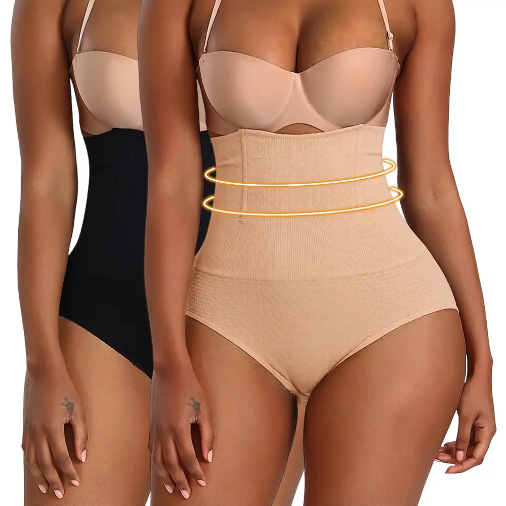 4/2PCS Tummy Control Panties for Women - High-Waist Strong Tummy Compression Flattening Waist-Cinching Shaping Pants - Butt Lifting Underwear Women's Shapewear
