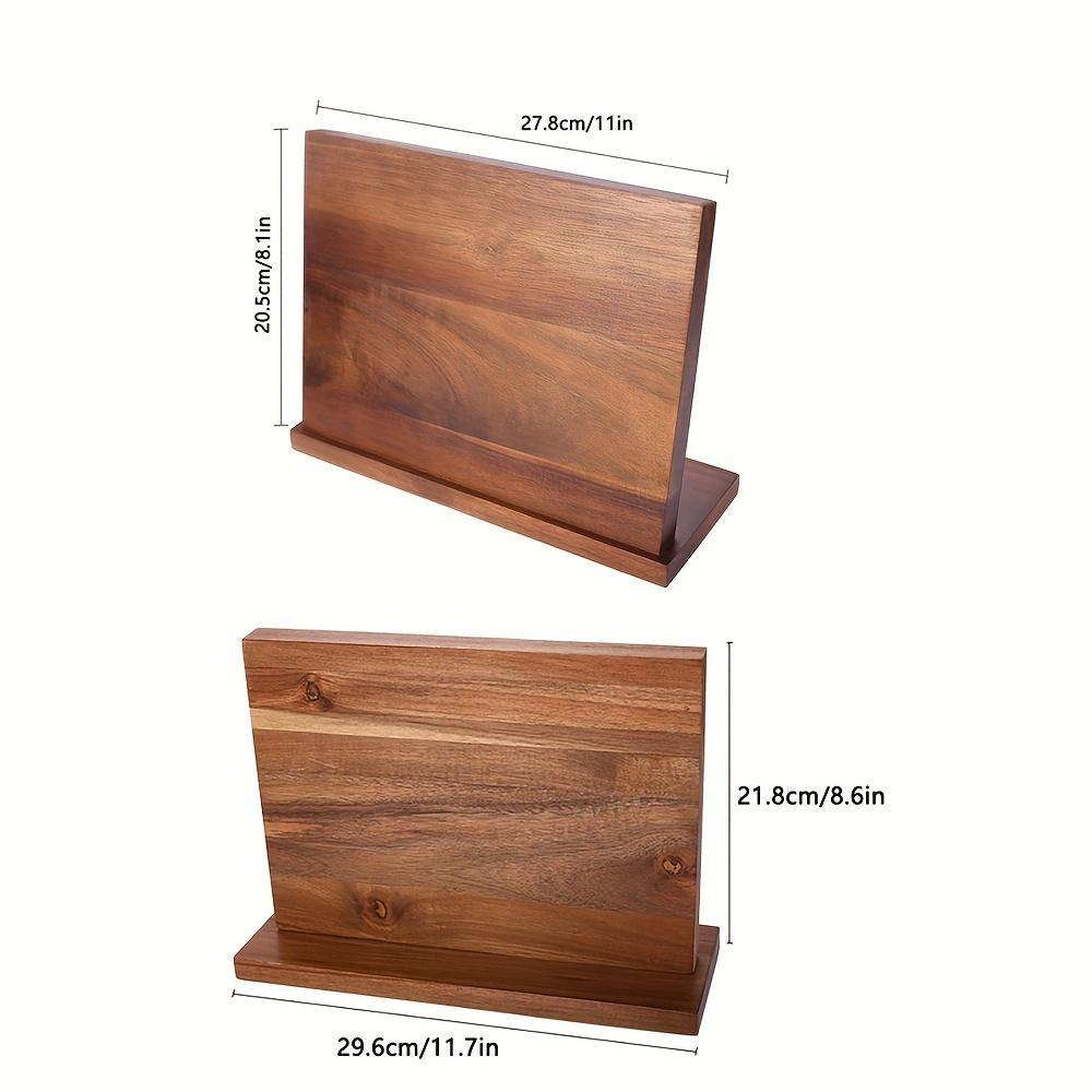 SUNDAY MIRTH Magnetic Knife Block Holder Rack, Wooden Knife Storage Rack, Multifunctional Storage Knife Holder, Kitchen Accessories, Kitchenware