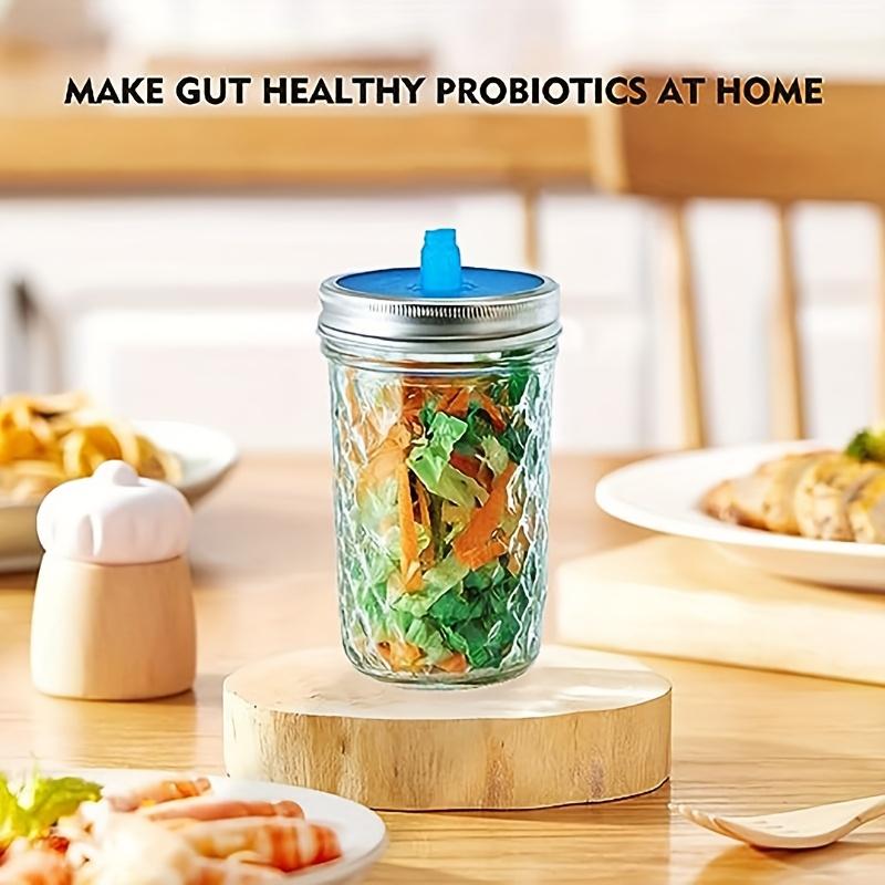 For Home Fermentation, Pickle & Kombucha Making, Fermentation Sealing Solution, Mason Jar Fermentation Lids, Sealed Leak-proof with Pour Spout, Effortlessly Handle Home Fermented Food Making, 5 Pack