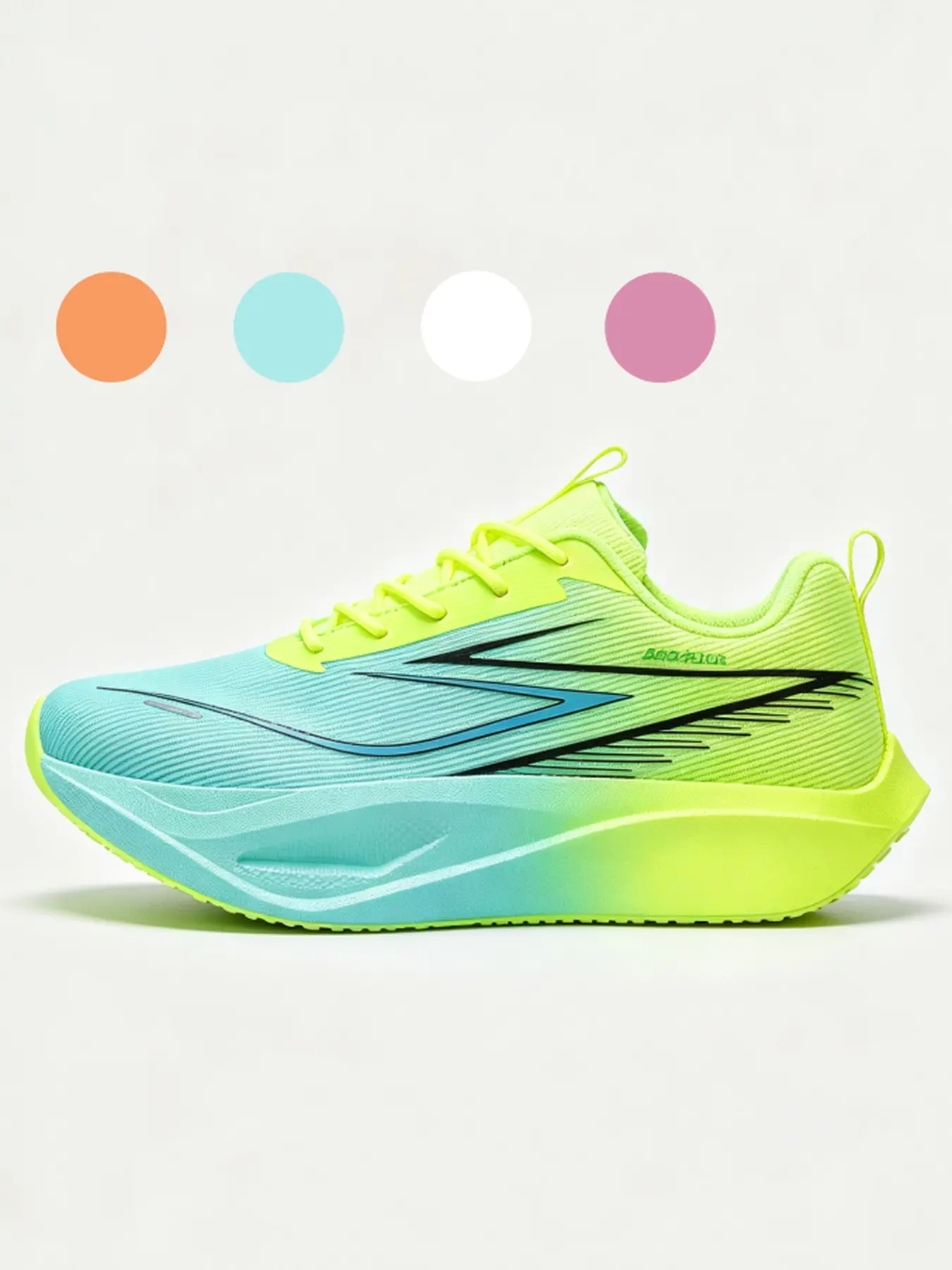 Couple Gradient Platform Professional Running Shoes, Arrow Line Light Non-slip Trainers For Outdoor Morning Runs & Commuting