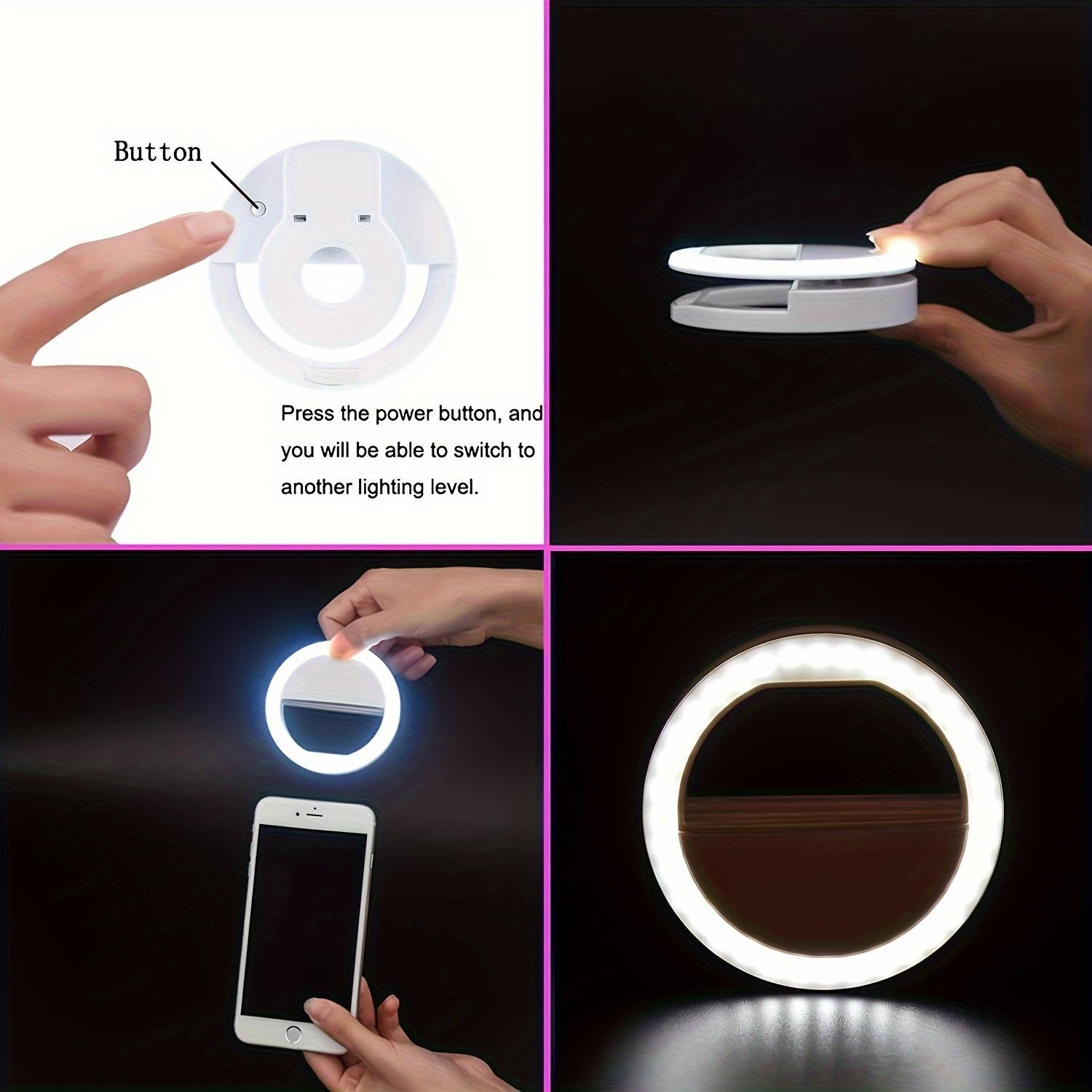 USB Rechargeable Selfie Ring Light, 36-LED Portable Selfie Light, Photoshoot Light, Night Selfie Enhancing Light for Phone Photography, Selfie Accessories, Gifts For Girlfriend Cellphone, Selfie LED Lights USB Rechargeable Selfie Ring Light, 36-LED Portable Selfie Light, Photoshoot Light, Night Selfie Enhancing Light for Phone Photography, Selfie Accessories, Gifts For Girlfriend Cellphone, Selfie LED Lights