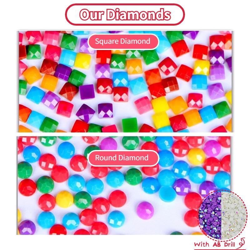 Mushroom Pattern DIY Artificial Diamond Art Colorful Painting Without Frame, Creative Wall Hanging Decoration Toy, Cartoon Housewarming Gift