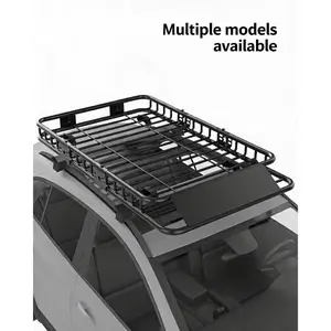 [Football Fan SeasonDeal] New Upgraded 1 Steel Q195 Roof Frame || Electrophoresis + Powder Coating | Black | Two Outdoor Reflective Stickers At The Rear | No Lettering Luggage rack