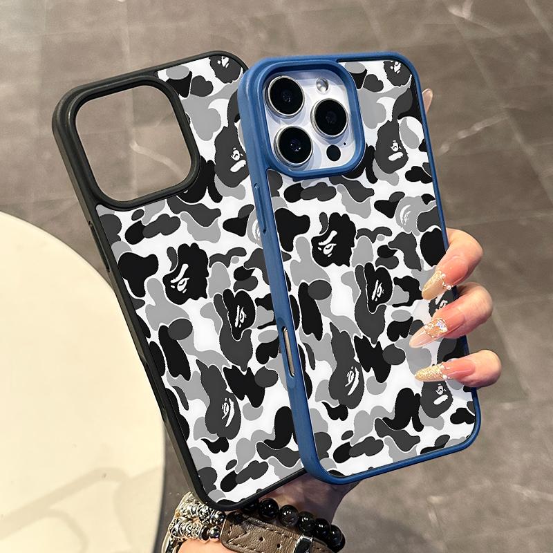 Chic Magnetic Case for iPhone11/12/13/14/15/16/promax Bape Camo Pattern MagSafe Ready, Anti-Slip, Ultra Thin |     Aesthetic Touch for Daily Use