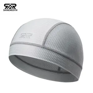 Shinemeoth Cooling Biker Skull Cap for Men Women - Breathable Mesh Quick Dry Helmet Liner for Cycling Motorcycle Running Sports