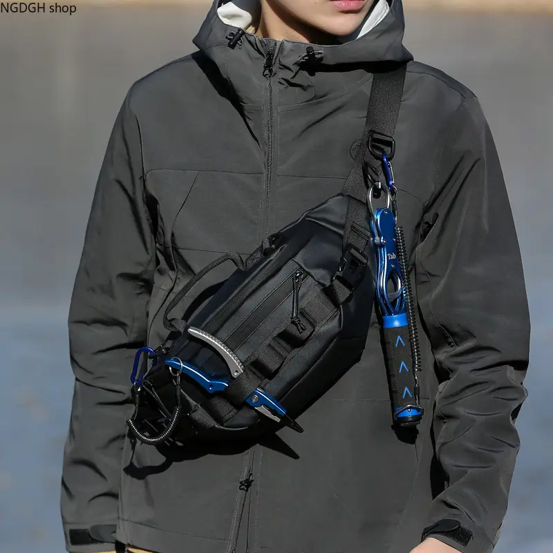 Outdoor Bag - Multi Pocket Sling Bag Chest Bag Adjustable Strap for Men Women Hiking Travel Everyday Carry