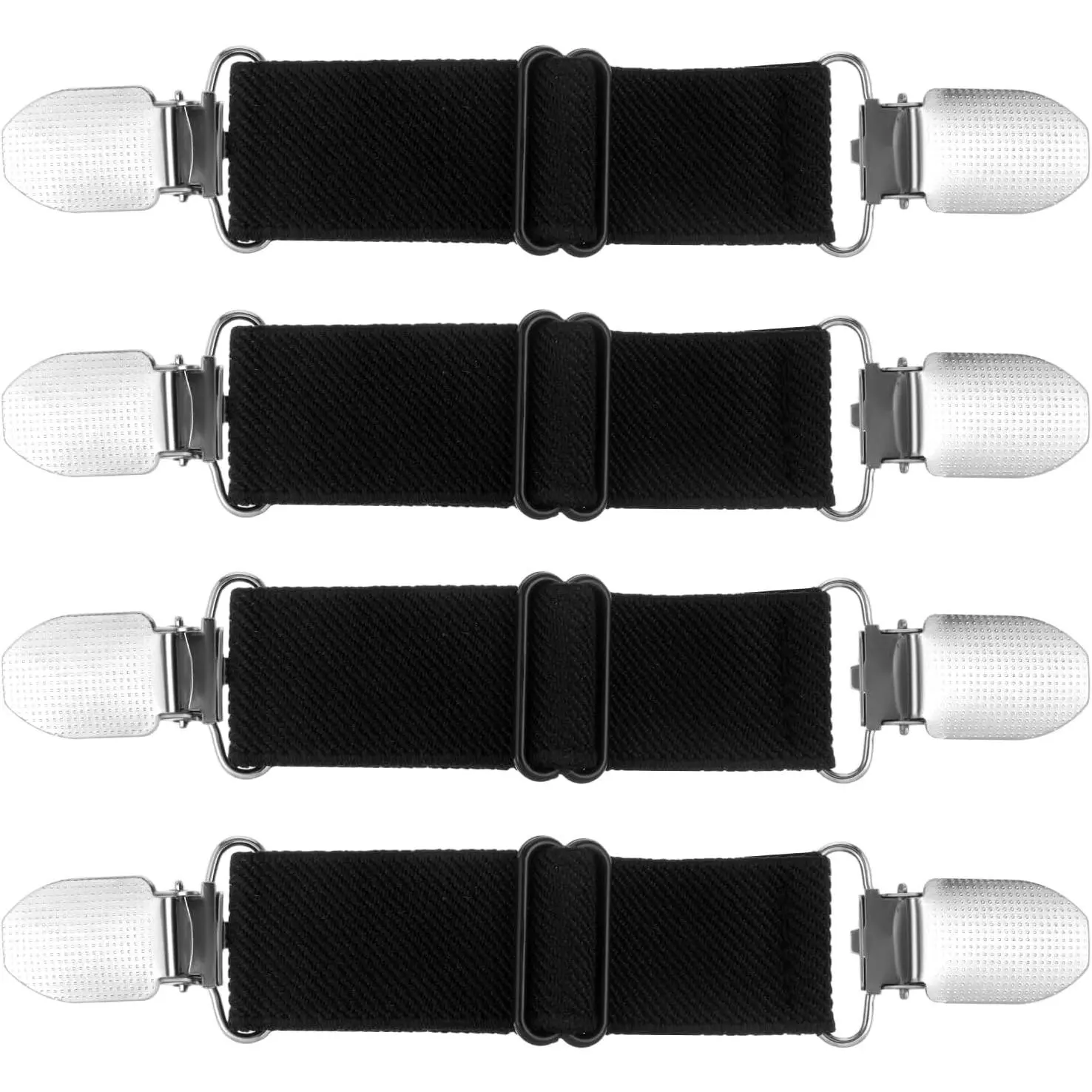 4 count Adjustable Boot Straps for Cowboy Boots, Elastic Garter Clips with Extra Heavy Sturdy Clip Stirrups  Straps for Pants for Women and Men Favors