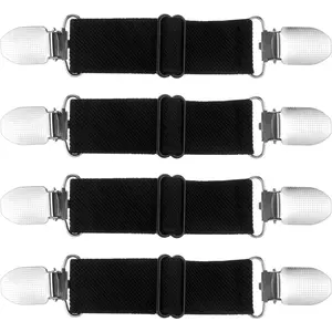 4 count Adjustable Boot Straps for Cowboy Boots, Elastic Garter Clips with Extra Heavy Sturdy Clip Stirrups  Straps for Pants for Women and Men Favors