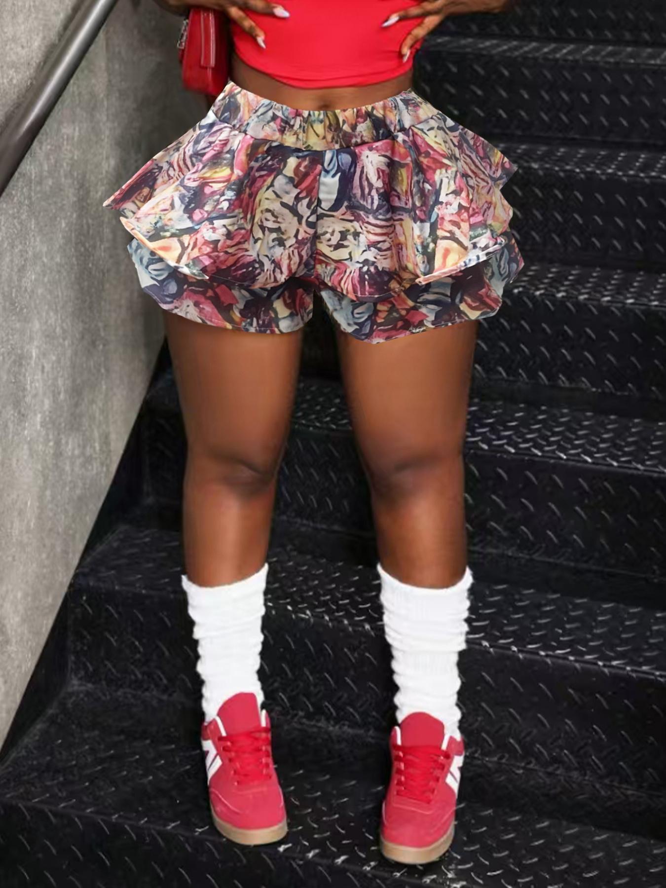 Women's Leopard Print Shorts, Bohemian Casual Shorts, Casual Fashion Comfy Shorts for Daily Outdoor Wear, Women Bottoms for Summer