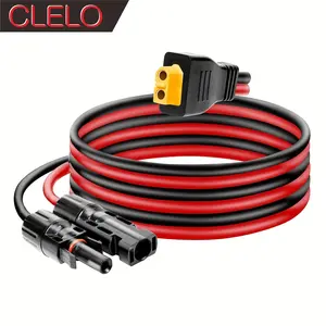 Solar Panel To XT60 Charge Extension Copper Wire Cable, 1 Count Solar Connector To XT60 Adapter Cable, Solar Power System Installation Accessories