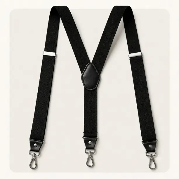 Heavy Duty Work Suspenders for Men - Y-Back Adjustable Comfort Straps, Strong Clips, Adjustable Harness Back Belts, Harness Strap Back Belts