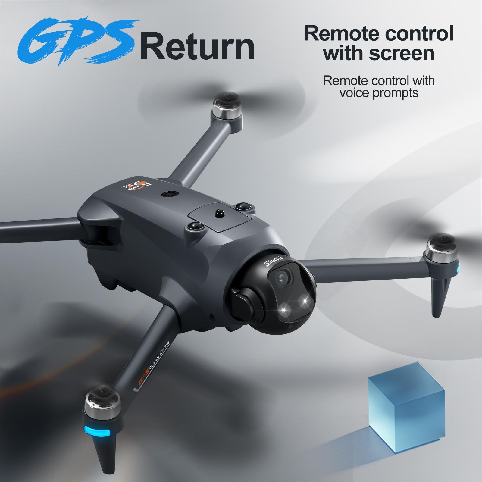 New Design GPS Drone with 180° ESC Camera 5G Large Screen Remote Control Lifting and Obstacle Avoidance Head Brushless Power GPS Return for Amateur Players.