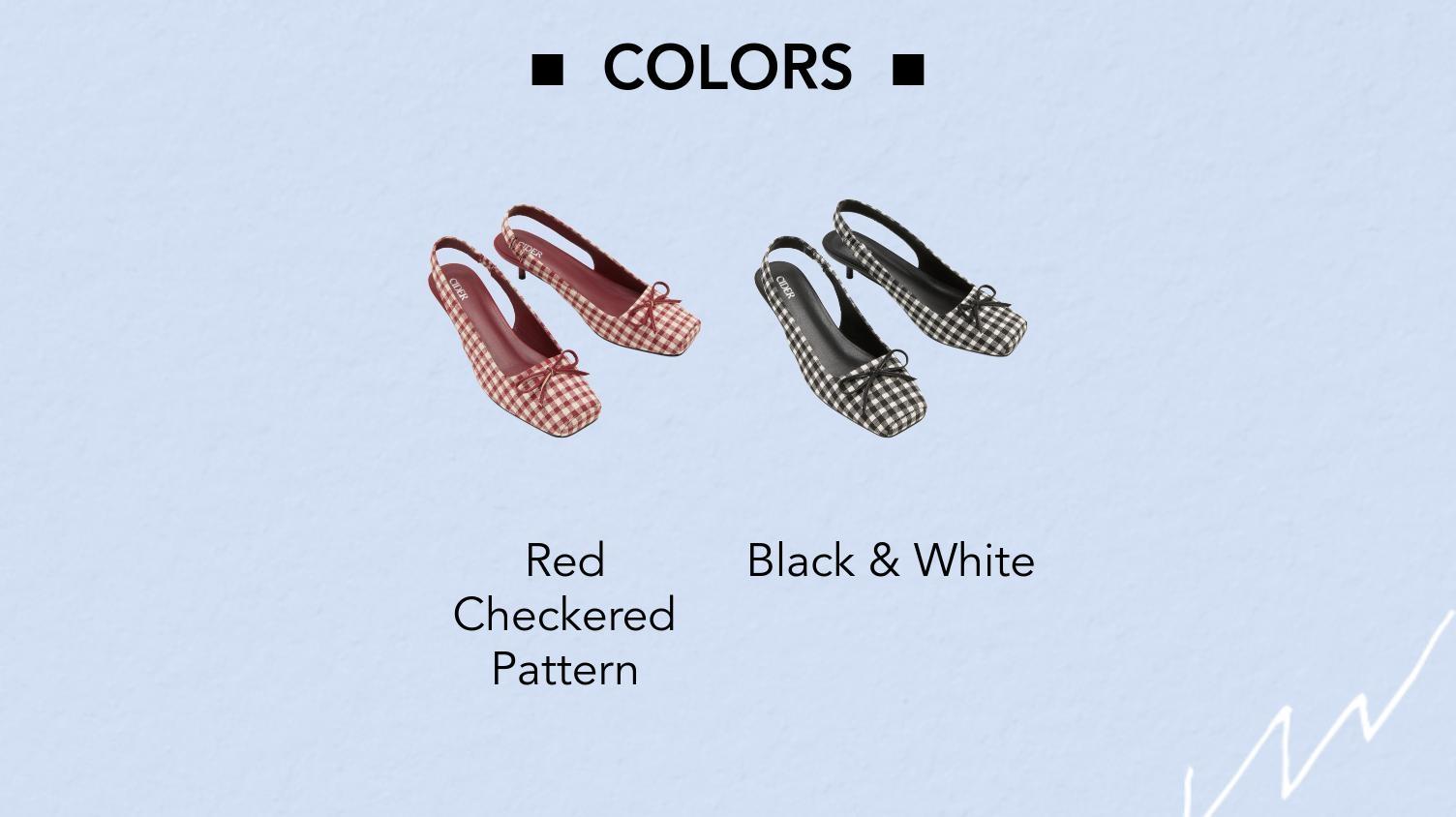 Cider BOWKNOT GINGHAM SLINGBACK HEELS