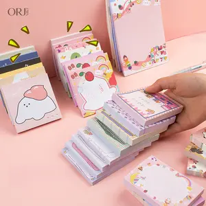 Premium Cute Tearable Sticky Note Pads, Aesthetic Memo Paper Stationery Bulk Pack for Kids Students Office Daily Reminder Supplies,couple,keychain,
