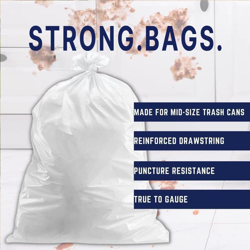 100 Bags 30 Gallon 1 Box White Disposable Large Trash Bags For Large Kitchen Trash Can, Ultra Strong 100 Count 113.5L Garbage bag Multipurpose Cleaning Supplies  For Industrial, Garden, Home, Commercial - Durable, Leak-Proof, Easy To Use