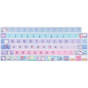 Keyboard Cover for MacBook Pro 14''/16'' (A2442 A2779 A2918 A2992 A2485 A2780 A2991) M1 M2 M3 Pro/Max, MacBook Air 13.6''/15'' (A2941 A3114 A2681 A3113) M2 M3, Cute BunnyGift