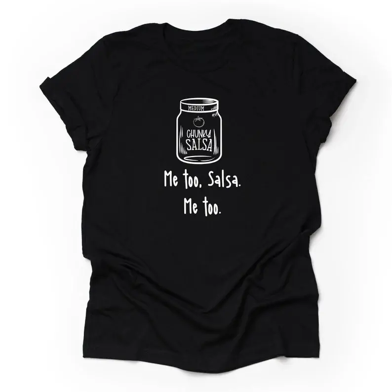 Unisex Casual Short-Sleeve Chunky Print Sports Top - Funny Me Too Design, Bella Canvas Shirt, Shortsleeve, Tops