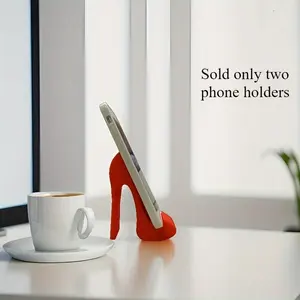 This creative red high-heeled shoe phone holder—available as a set of two—is manufactured using 3D printing technology and makes a perfect decorative accent for your desk or nightstand. It is an ideal gift for Valentine's Day or Easter.